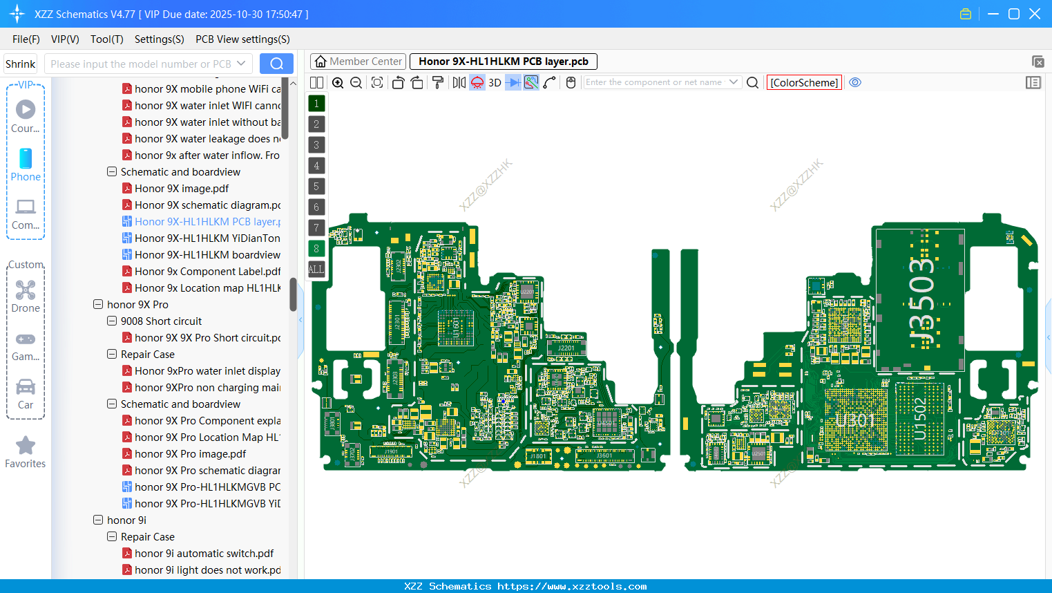 Honor 9X-HL1HLKM PCB Layer